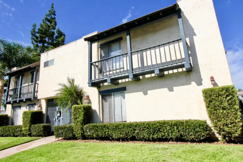 front view of a home with a second floor balcony in the Meadowridge community in El Cajon California