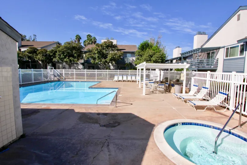 Hot tub and swimming pool at Mountain View Village in El Cajon California