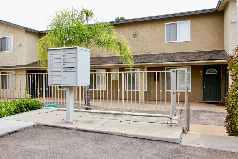 Entrance and Mailboxes at Peach Gardens El Cajon, California