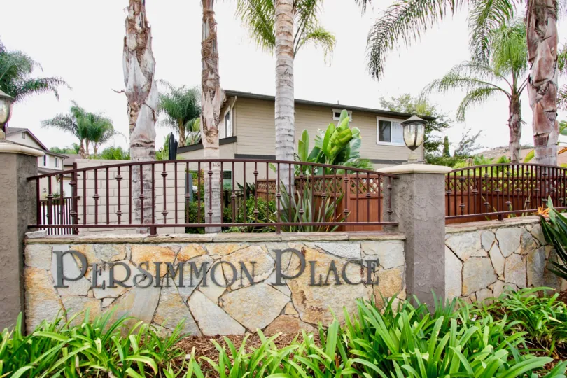 Persimmon Place in the Ei Cajon city has full of trees, grass and plants