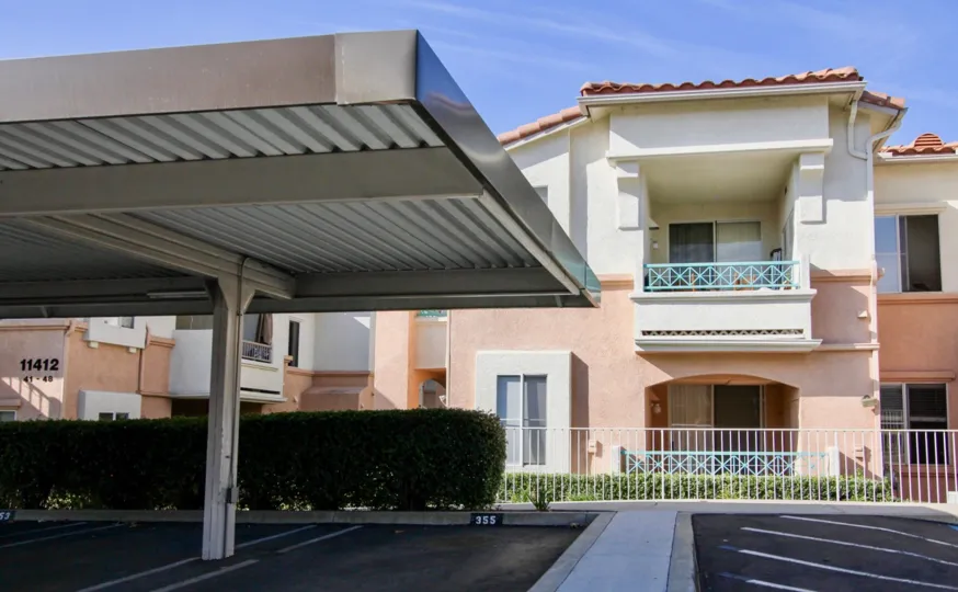 The Faces with Buildings and Car park of Remington, El Cajon, California