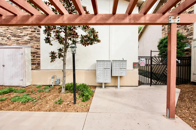 Walkway near residential units at South 2nd Grove in El Cajon California