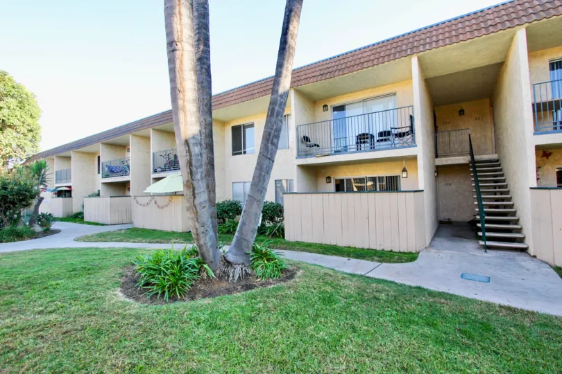 Sunnterra community in El Cajon with patios and balconies.