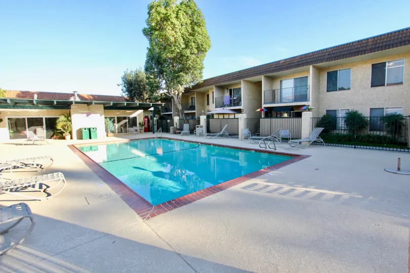 Large swimming pool area in Sunterra, El Cajon, CA