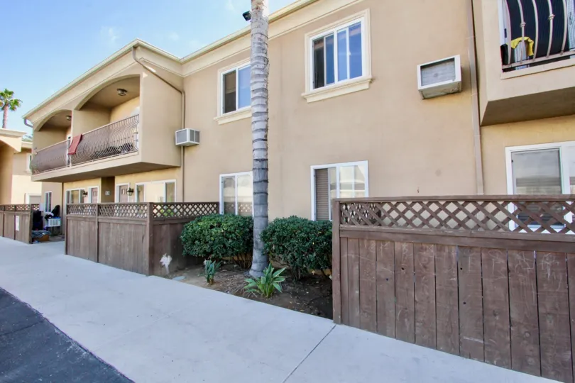 Walkway near residential units at The Willows in El Cajon California