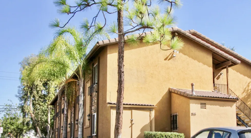 A BEAUTIFUL BIG VILLA AND A NICE TRESS AND IT LOOK LIKE A HUGE ONE FOR SO MANY PERSONS