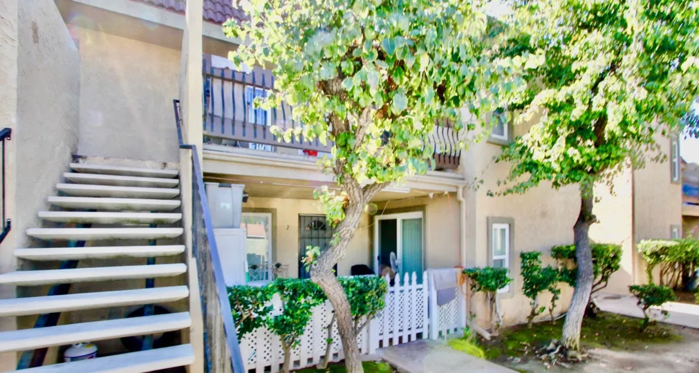 Two story town homes with stairway at Washington Heights in El Cajon California