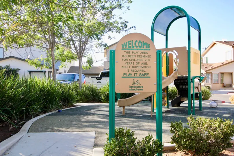Children's play area to keep the kids active at Brotherton Square.