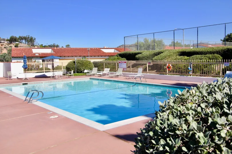 The community pool in the Buena Ventura community located in Escondido CA