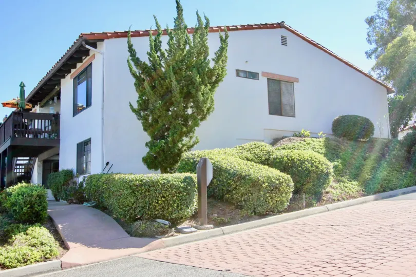 Driveway near two story residential building at Buena Venture in Escondido California