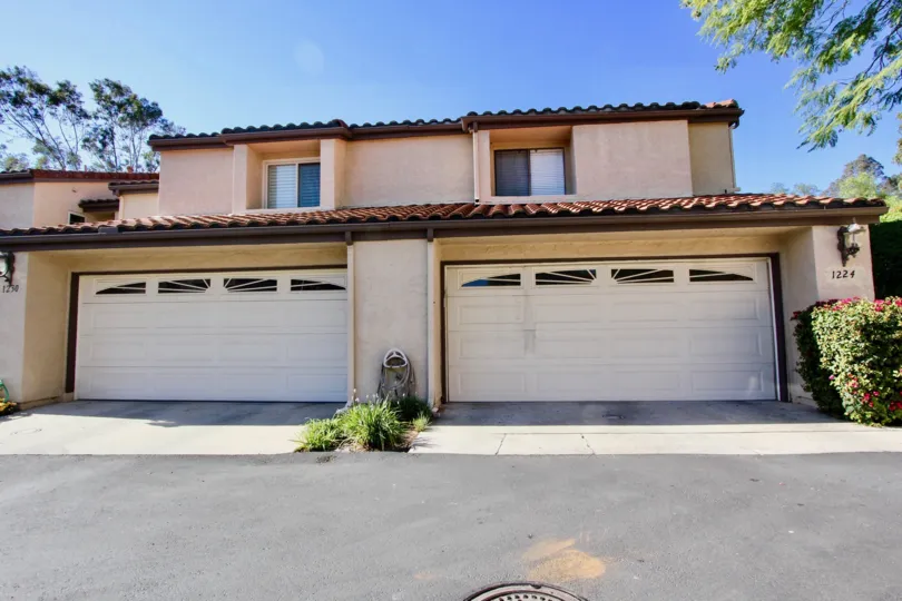 Two story home with two garages, in the community of Escondido Country Club Terrace, Escondido, California.