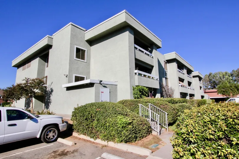 Grey, Concrete Angular Condos in Escondido Village
