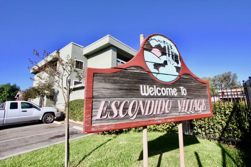 Escondido Village  , Escondido ,: California,sign post, name