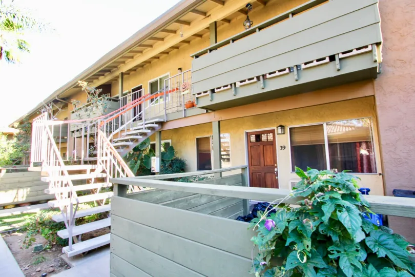 Residential building with stairway at Grand Tree Park in Escondido California