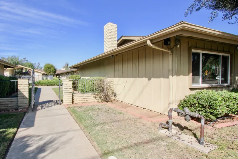 One story home with gate at Holiday Gardens in Escondido Caliornia