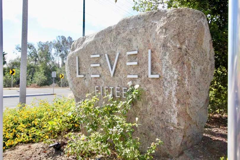 Entrance Signage of Level Fifteen,  Escondido, California