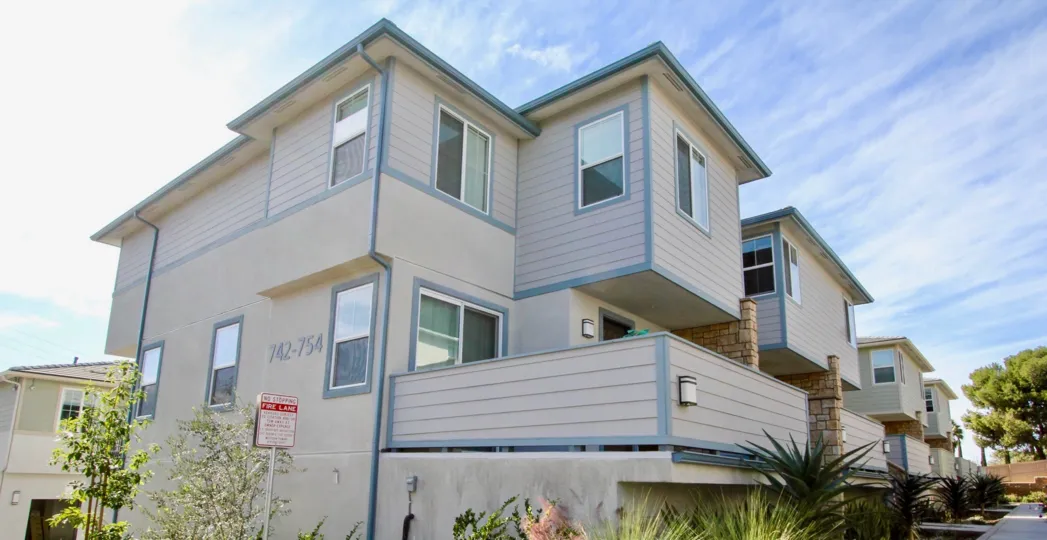 Three story residential units at Level Fifteen in Escondido California