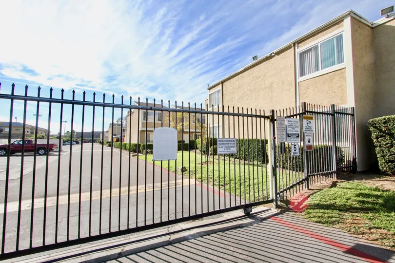 Security gate entrance at Midway North in Escondido California