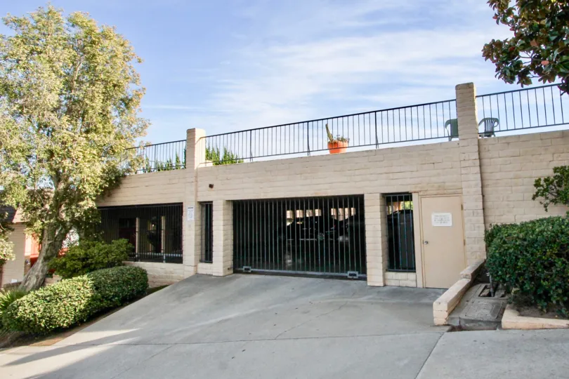 Singe story parking structure at Monte Cristo Villas in Escondido California