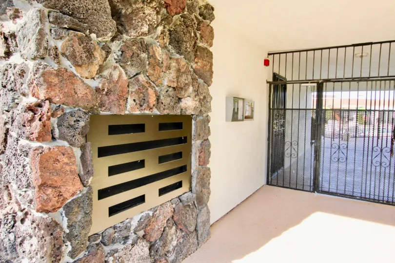Montecristo Villas South , Escondido ,: California, stone wall. rectangles