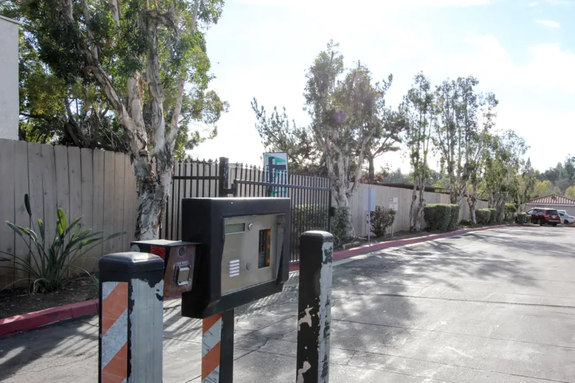 A metered parking lot in Mountain View Villas community.