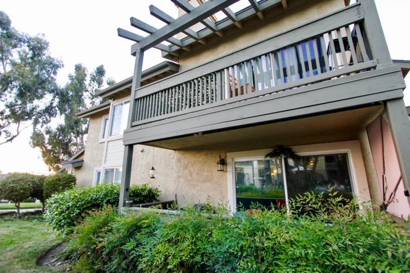 Two story housing with patios at Sienna Hills in Escondido California