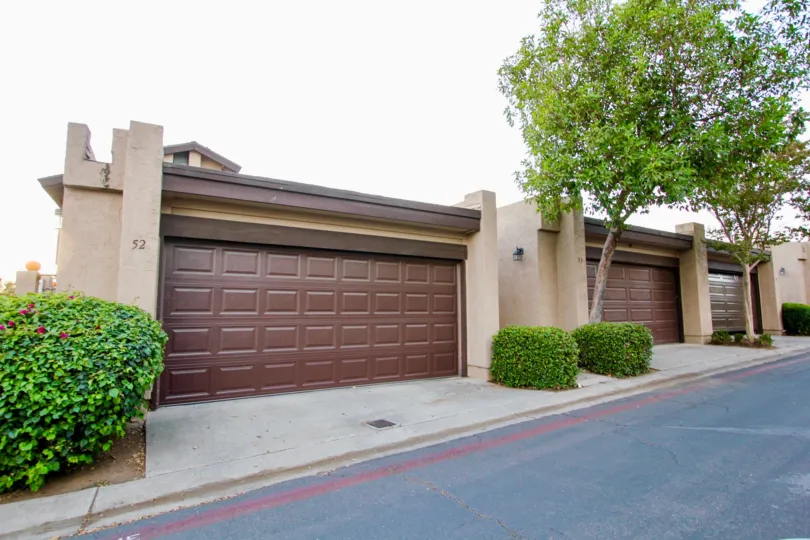 Skylark Terrace community Escondido California enclosed garage trees shrubs landscaping