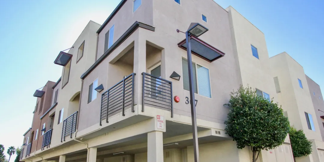 Urbana at Citracado Village  , Escondido , California, off white building, plants