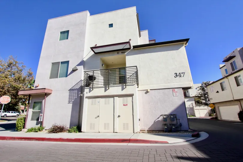 Three story residential units with attached garages at Urbana At Citracado Village in Escondido California