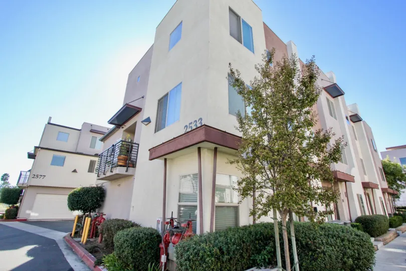 Urbana at Citracado Village , Escondido ,: California, white building, trees
