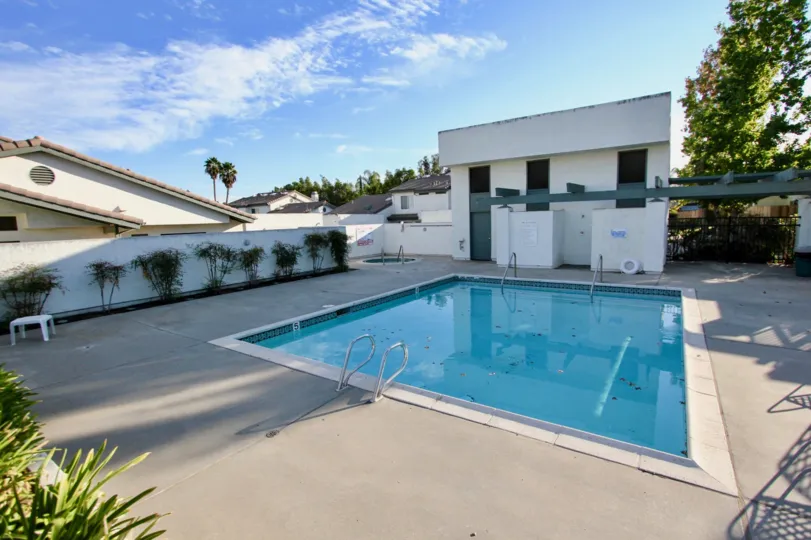 With an open pool and a place to relax for the kids and have fun during the summer!