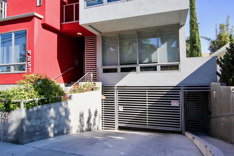 Secured parking at 5x5 Lofts in Hillcrest, California.