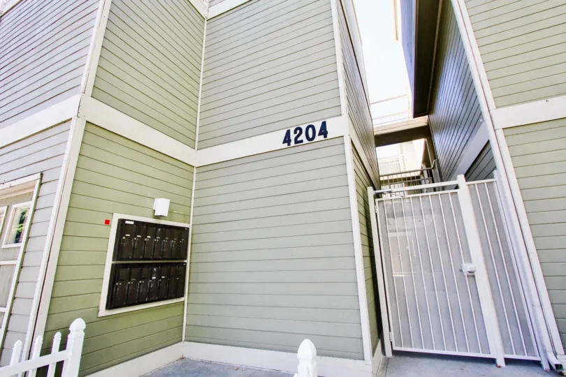 Postal boxes is attached with wall of 4204 apartment in Arbor Village