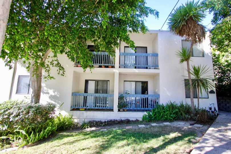 A sunny day in the area of Canyon Shadows, balcony, condo, palm trees, outside