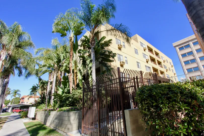 building view of Hillcrest Palms located in California