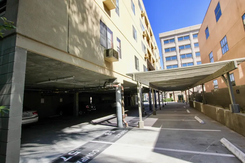 A great day in the Hillcrest Palms with a parking area and markings.