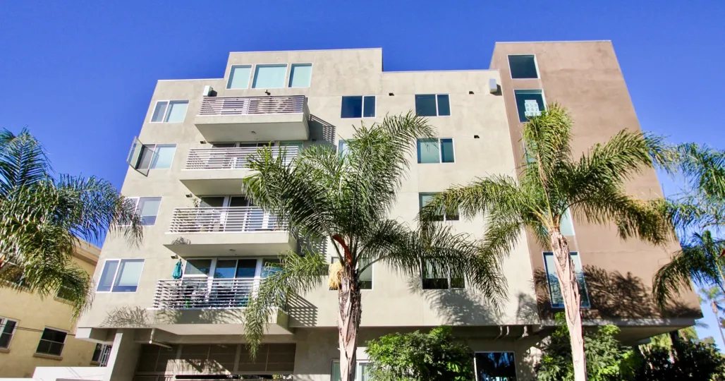 The Apartment in Park at Sixth has Four floors and has trees and plants