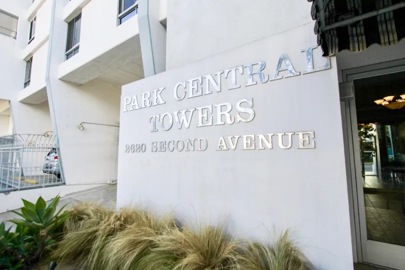 The Park Central Towers with large name board in the front side