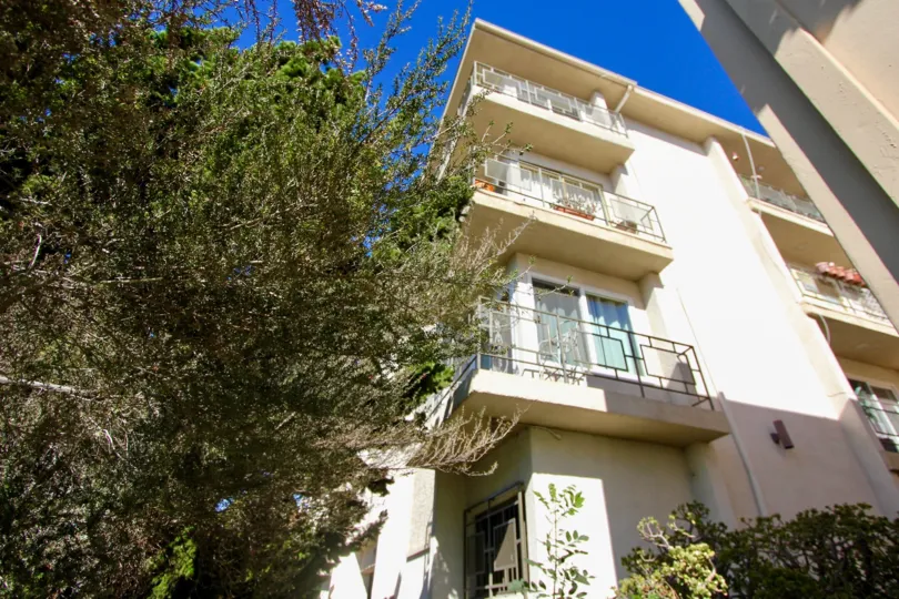 Balconies at the Park Royal community in Hillcrest, California.