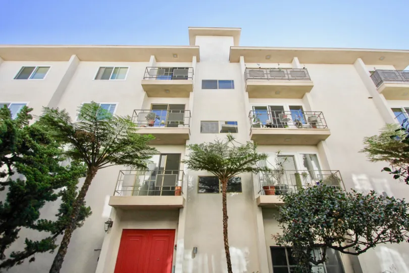 Park Royal multistory creme building with trees Hillcrest California