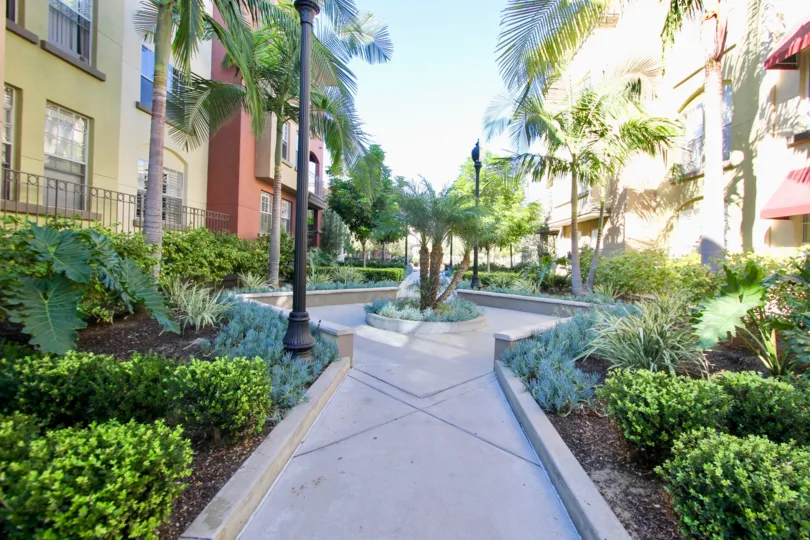 A sunny day in Uptown District housewith beautiful garden