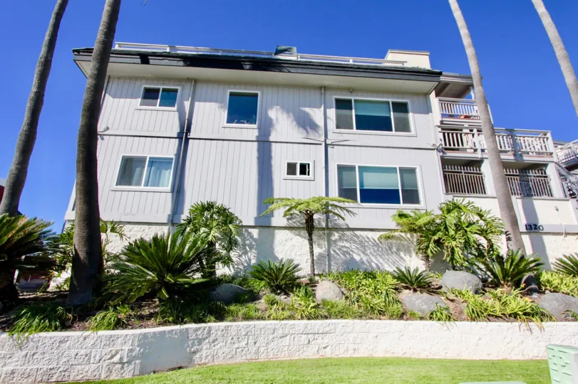 Three story white and gray residential units at Cortez in Imperial Beach CA