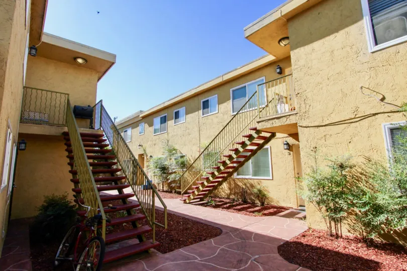Two story residential buildings at Holly Avenue Condos in Imperial Beach California