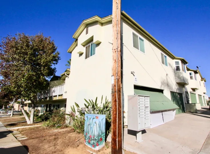 Utility pole near residential units at Imperial Heights in Imperial Beach CA