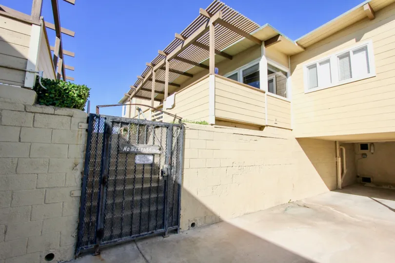 Security gate around residential community at La Boca Rio in Imperial Beach Califonia