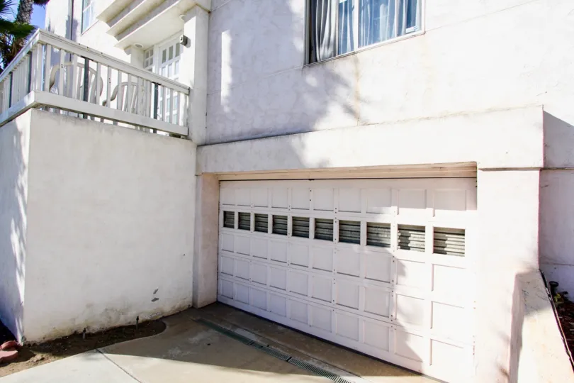 Garage door attached to residential units at Las Mareas in Imperial Beach CA