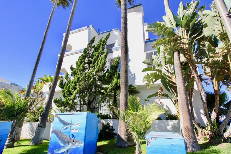 Tall condo building at Ocean Point in Imperial Beach California