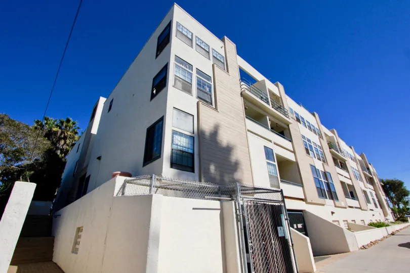 A corner building in the Summer Sea community showing nice shadow contrast. The setting is in Imperial Beach California.