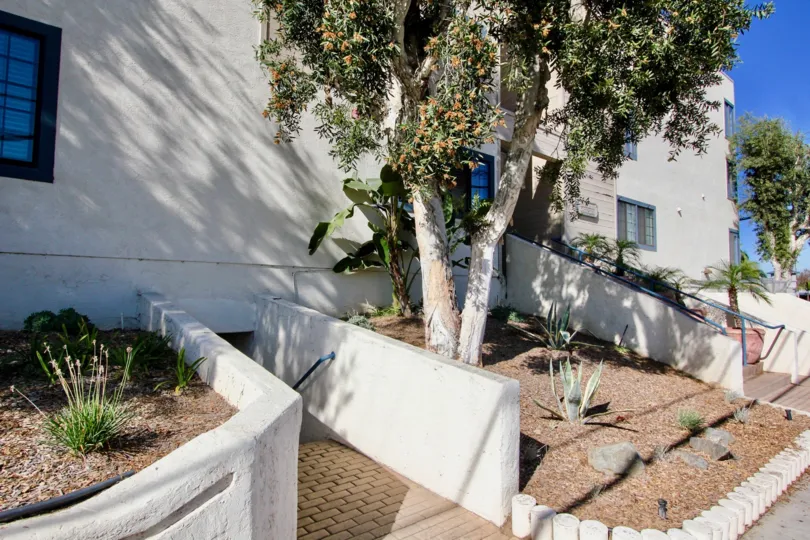 Stairway leading to residential building at Summer Sea in Imperial Beach California