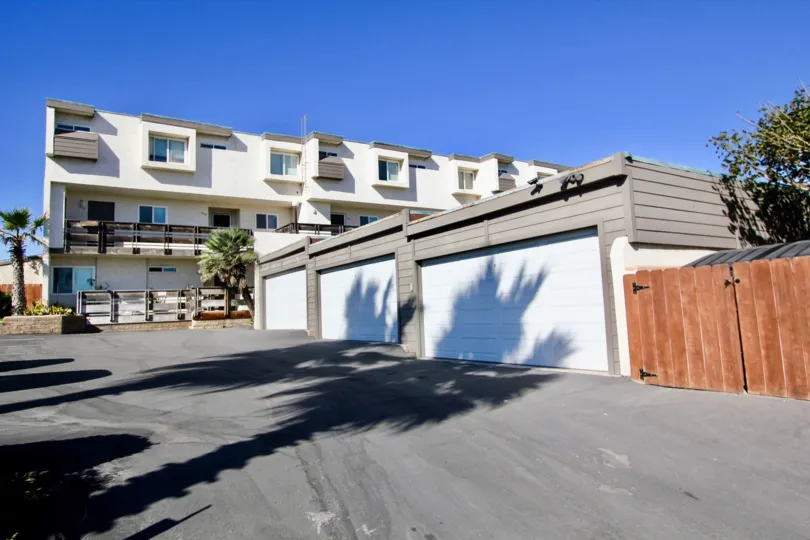 Three story housing with garages at Vista Del Coronado in Imperial Beach California